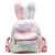 New Women's Bag Fashion Korean Style Backpack Western Style Cute Trendy Rabbit Ears Furry Campus Student Schoolbag