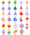 Silicone Xmas Hats Simple Toy Push Bubble Santa Claus Sensory Toys Snowflake Christmas Tree Fidget Toys