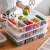 Compartment Kitchen Crisper Refrigerated Food Storage Box Transparent Storage Box Lid Desktop Sundries Dustproof Finishing Box