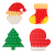 Silicone Xmas Hats Simple Toy Push Bubble Santa Claus Sensory Toys Snowflake Christmas Tree Fidget Toys