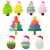 Large Child Autism Snowman Sensory Toys Rainbow Stress Relief Xmas Tree Bubble Toys Christmas Santa Claus Fidget Toys