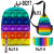 Children Simple Schoolbag Rainbow Stress Relief Sensory School Bags Kids Silicone Push Bubble Fidget Backpack