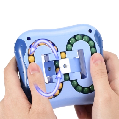 Amazon hot selling puzzle square rotating fingertip toy double-sided rotating magic cube