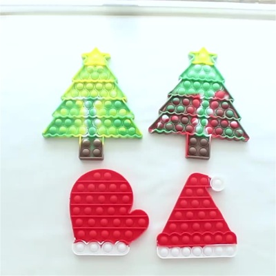 Snowflake Santa Claus Christmas Tree Fidget Toy Xmas Stocking Stress Relief Squeeze Toys