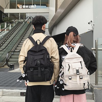Foreign Trade Fashion Schoolbag Korean Harajuku Ulzzang Japanese Style Simple Retro Workwear Campus Commuter Computer Backpack