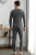 Yakang Combed Cotton Men's Thermal Underwear Set Wool Pearl Velvet Thickened Single Layer Base Underwear Long Johns