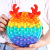 Adult Silicone Ox Horn Single Shoulder Bags Rainbow Deer Horn Rabbit Sensory Push Bubble Fidget Bags