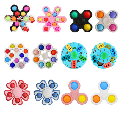 Fidget Spinner Toys Simple Stress Relief Finger Spinner Pack Adhd Bubble Anti Anxiety Fidget Sensory