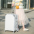 24-Inch Aluminum Frame Suitcase Suitcase Women's Luggage 20-Inch Retro Boarding Bag Aluminium Frame Luggage