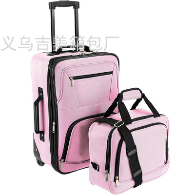 Factory Export Trolley Box Two-Piece Set Zipper Luggage Customized Suitcase Business Boarding Bag Wholesale