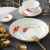 Huaguang Porcelain Bowl and Dish Set Bone China Tableware Suit Household High Temperature in-Glaze Decoration Gift Box Lucky Fish New Year