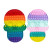 Halloween Stress Reliever Sensory Toys Autism Special Needs Push Bubble Toys Colorful Rainbow Skull Fidget Toys