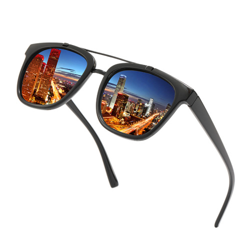 new fashion double beam foreign trade sunglasses wholesale cross-border men‘s sunglasses driver driving glasses uv protection