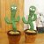 Amazon Hot Sale 120 English songs soft plush Electric cactus toy dancing plush toys Cartoon TV plush toy