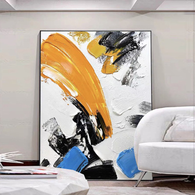 Living Room Sofa Background Triple Decorative Painting Large Painting Hanging Modern Simple Hallway Abstract Mural Handmade Painting