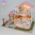 Wooden Miniature Dollhouse Hot Sale Wooden Toys Colorful Doll House Wood Kids Toys Garden