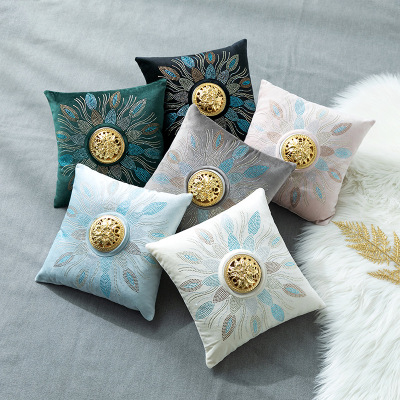 Exclusive for Cross-Border European and American Color Rhinestone round Flowers Print Decorative Aromatherapy Incense Burner Pillow Middle East Incense Burner Seat Pillow