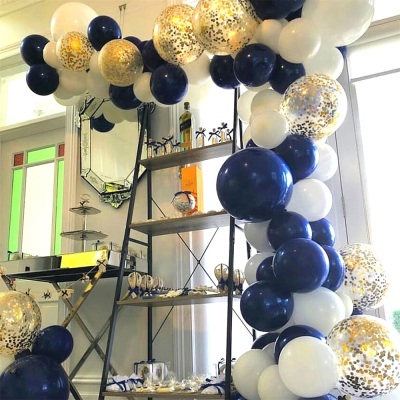 Hot Sale Navy Blue Balloon Ink Blue Series Balloon Set Birthday Balloon Party Decoration