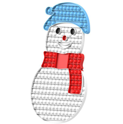 Decompression Bubble Fidget Toys  Xmas Snowman Push Christmas Fidget Snowman Checkerboard