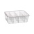 Transparent Underwear Grid Storage Box Pet Height Transparent Simple Modern 8 Grid with Lid Sundries Box