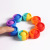 Children Squeeze Toys Anti Stress Sensory Wristband Push Bubble Bracelets Silicone Rainbow Bead Fidget Bracelet