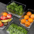 A34-36 Draining Refrigerator Storage Box Transparent Pet Stackable Food Insulation Box Kitchen Vegetable Washing Boxes