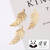 Glossy Wheat DIY Ornament Accessories Iron 60 * 40mm Wheat Leaves Bridal Crown Accessories
