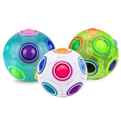 Antistress Cube Rainbow Ball Puzzles Football Magic Cube Educational Learning Toys for Children Adult Kids Stress 