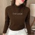 Dralon Bottoming Shirt Women's Autumn and Winter 2021 New Half Turtleneck Fleece Clothes Women's Fashion Inner Wear Long Sleeve T-shirt Wholesale