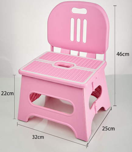 medium wisteria folding back stool new seamless connection design hot selling product patent