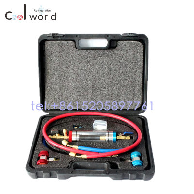 Auto A/C system test tool Quick charge compressor Refrigerant Refrigerant and oil compatibility test tool Kit