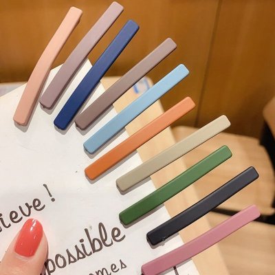 Barrettes Female Korean Student Cute Simple Style Hairpin Morandi Word Clip Internet Celebrity Mori Female