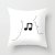 Nordic Style Ins Black and White Letter Personality Sofa Backrest Cushion Office Lumbar Cushion Waist Cushion Pillow Cover