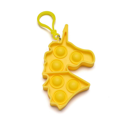 Squeeze Autism Toy Key Chain Press Bubble Heart Sensory Toys Keyring Kids Ice Cream Fidget Keychain