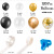 Black Gold Series Balloon Set Confetti Fill Arched Birthday Decoration Party Balloons