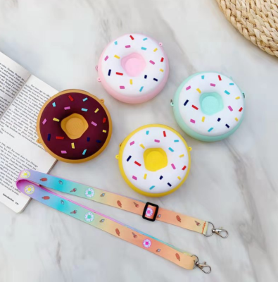 Rainbow Donut Silicone Coin Purse