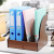Kinary Sn184 Wooden 4-Column Book Bar Storage Box Learning Office Supplies Wooden Desktop Bookshelf File Rack