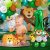 Jungle birthday decoration animal head aluminum foil balloon 12 inch green latex balloon happy birthday decoratio