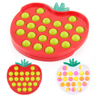 Silicone Bubble Toy Anxiety Stress Relief Fruit Sensory Toy Kids Tomato Pineapple Fidget Toys