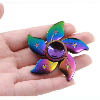 Zinc Alloy Dazzling Toys Rotatable Finger Mini Toy Spinner Kids Metal Electroplate Fidget Hand Spinning Top