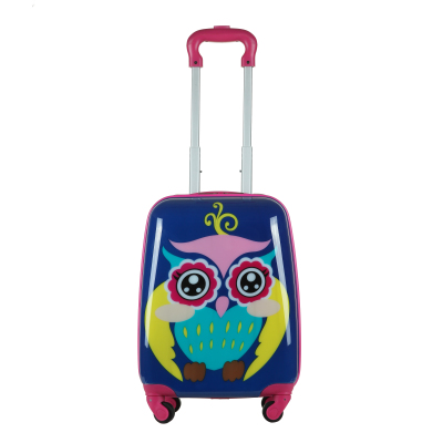 Cute New Children's Universal Wheel Trolley Case Luggage Box Owl PC Material