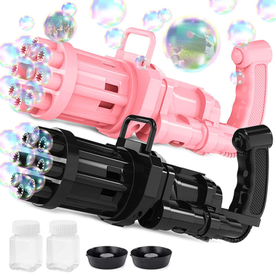 2021 Cool Toys Gift Gatling Bubble Gun,Electric Gatling Bubble Machine For Children Hold 8-hole Huge Amount Bubble