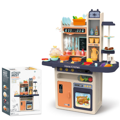 Spraying Mist Kitchen Children Play Toy Kitchen Food Model Toys Simulation Home Kitchen Cabinet Toy With Light And Sound