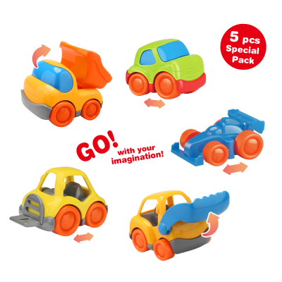 Kiddy Go ! Baby Toys Educational Toy Truck Abs Cartoon Vehicles - 8 Cm Engineering Construction Car Toy For Kids