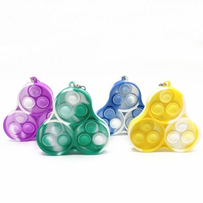 Stress Relief Sensory Toy Key Chain Mini Push Bubble Funny Hand Figets Toys