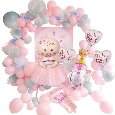 Amazon Hot Sales High Quality Gender Reveal Theme Girl Party Balloon Decoration Supplies Birthday Balloon Wholesale