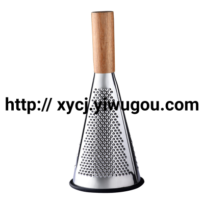 Stainless Steel Shovel Wooden Handle Cone Planer Multi-Function Vegetable Chopper Vertical Shredder