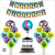 Custom wholesale Cross-border Game Congratulations Balloons Party Decoration Cake Card Birthday Balloon Wholesale