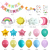 Hot Sales Rainbow Balloon Arch Set Aluminum Film Balloons Party Decorations Sky Theme Happy Birthday Banner Balloon