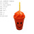 Cartoon Expression Printing Cup with Straw Scenic Spot Exhibition Drink Cup Ice Cream Poop Cover Cup with Straw RS-200796